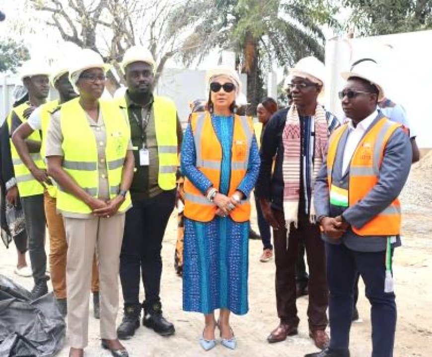 Grand-Bassam/Maison de l’Art Société Générale Côte d’Ivoire : La ministre Françoise Remarck s’imprègne de l’avancée des travaux Grand-Bassam/Maison de l’Art Société Générale Côte d’Ivoire : La ministre Françoise Remarck s’imprègne de l’avancée des travaux